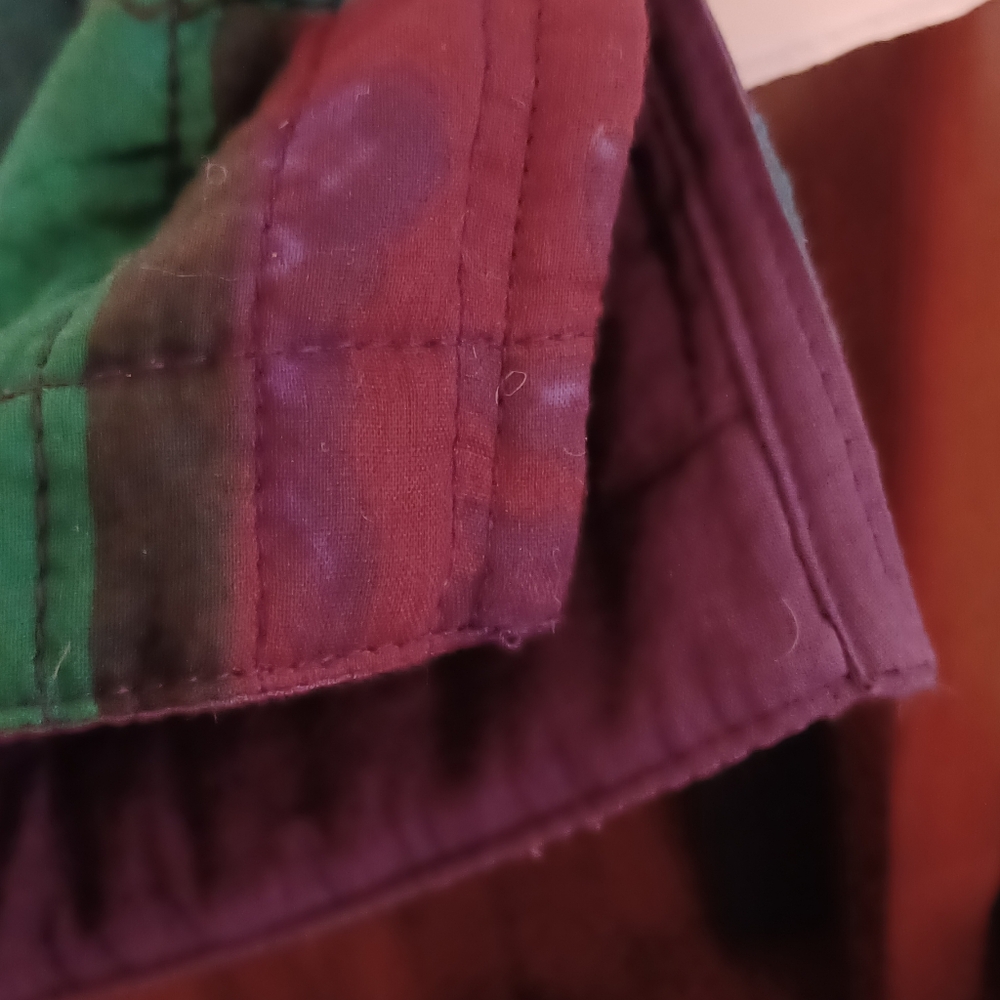 Women Phool Colorful Patchwork Jacket Button Crew - image 8